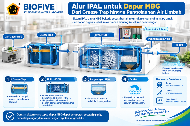 IPAL untuk Dapur MBG: Dari Grease Trap hingga Pengolahan Air Limbah, Begini Alurnya